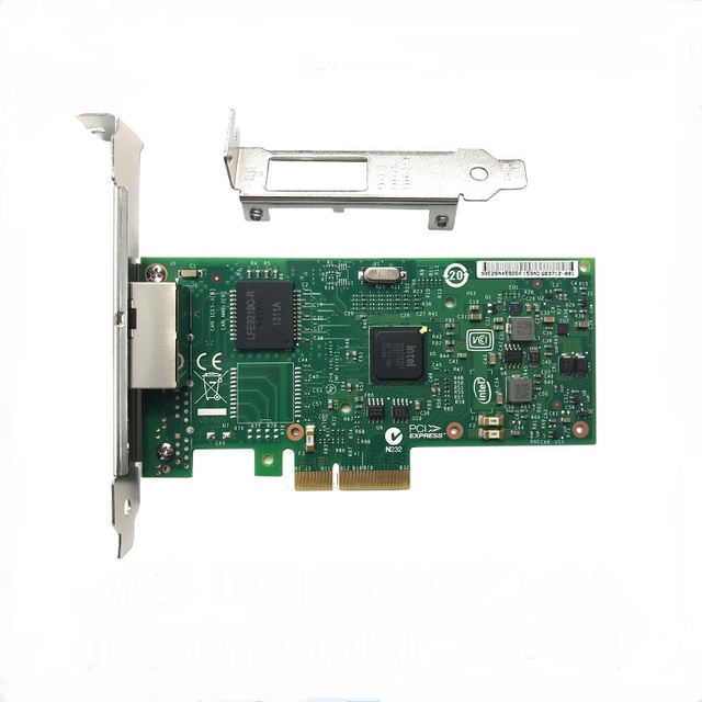 Ethernet Server Adapter I350-T2 I350T2V2BLK 10/100/1000M Dual RJ45 Ports PCIe HOT SALE