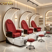 Fauteuil de Spa Premium Réglable et Confortable avec Bain à Remous, Inclinaison Électrique, Massage Shiatsu et Lampe LED – Couleur Rouge Optionnelle pour la Beauté