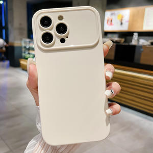 Coque de protection antichoc givrée de couleur unie premium avec grande fenêtre pour iPhone 15 Pro Max, compatible également avec iPhone 13/17/16 - Product Image 5