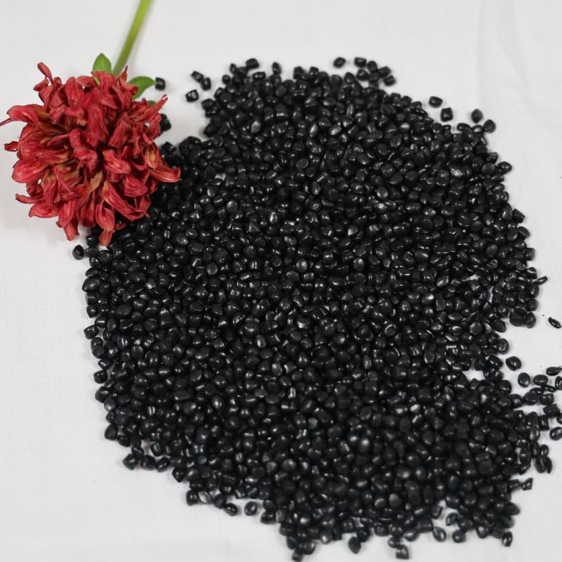 Темно-черный углеродный черный маточный полиэтилен HDPE/LDPE/LLDPE полиэтиленовые гранулы высокоглянцевый УФ-стойкий пищевой пластик KeJia