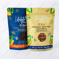 Sac d'emballage biodégradable écologique personnalisé à fermeture éclair pour artisanat pochette debout pour aliments fruits secs sac d'emballage en papier kraft pour collations