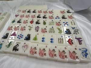 Juego de Mahjong Americano de Lujo Ivory Heron, Fichas de Mahjong Acrílicas Ecológicas con Diseño Personalizado con Foto Real, Listas para Enviar - Product Image 5
