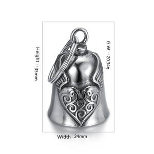 Guardian Bell Accessoire de <span class=keywords><strong>moto</strong></span> Couvre-<span class=keywords><strong>casque</strong></span> plaqué or avec motif de cœur pour femmes et hommes Bikers Type de bijoux Colliers - Product Image 3