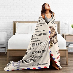 Couvertures de Message personnalisées pour papa <span class=keywords><strong>et</strong></span> maman, cadeaux d'amour pour fille, couverture de lettre polaire en flanelle à impression numérique personnalisée - Product Image 4