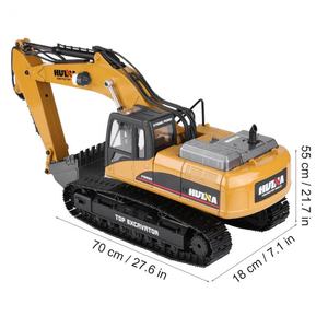 Échelle 1/14, 23 canaux, 2,4 GHz, authentiquement entièrement fonctionnel, <span class=keywords><strong>Huina</strong></span> 1580 <span class=keywords><strong>V4</strong></span>, excavatrice RC entièrement métallique pour les plus de 15 ans - Product Image 6