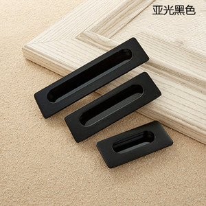 Hidden Door Handle Zinc Alloy Rectangle Minimalist <b>Drawer</b> Cabinet Sliding Door Easy Installation - Product Image 3