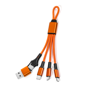 ของขวัญส่งเสริมการขายธุรกิจราคาประหยัด สายชาร์จ USB แบบพวงกุญแจคาราไบเนอร์ 5-<span class=keywords><strong>6</strong></span> in 1 สายชาร์จ USB ออลอินวันแบบพวงกุญแจ - Product Image 1
