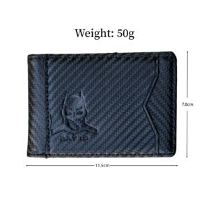 Dompet Kartu Tipis Kulit Vegan RFID Ramah Lingkungan Face Hero dengan Logo Kelelawar untuk Hadiah Bisnis Promosi - Product Image 3