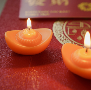 <span class=keywords><strong>Bougie</strong></span> parfumée en forme de Yuanbao, ton bois, faite à la main, cadeau du Nouvel An, décoration de la maison, attirant la richesse, cadeau d'ouverture - Product Image 6