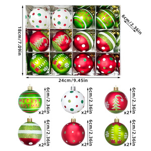 Décorations de Noël européennes et américaines sur le thème du Grinch, boule de Noël peinte, boîte cadeau, monstre vert elfe, ornements suspendus pour sapin de Noël - Product Image 6