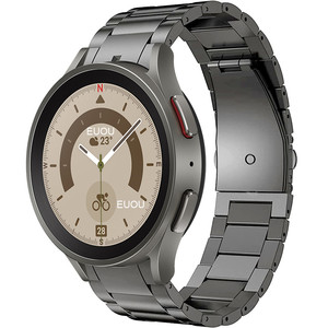 สร้อยข้อมือเดิมสำหรับ Watch5 44 40มม. สำหรับ Watch4คลาสสิค46 42มม. ไม่มีช่องว่างสำหรับ <span class=keywords><strong>Samsung</strong></span> <span class=keywords><strong>Galaxy</strong></span> <span class=keywords><strong>Watch</strong></span> <span class=keywords><strong>5</strong></span> <span class=keywords><strong>Pro</strong></span> 45มม. สายโลหะไทเทเนียม - Product Image 1