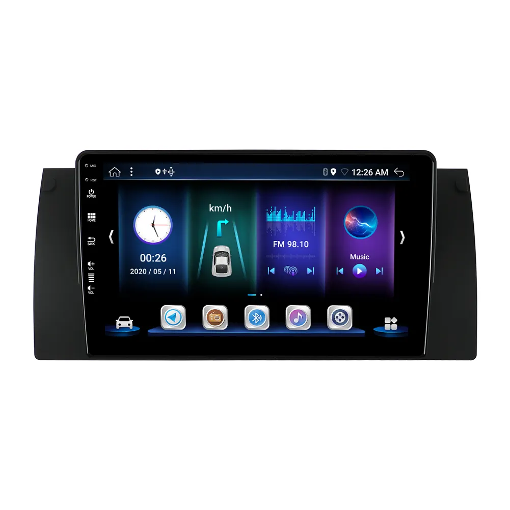 9 Zoll Touchscreen Android 11 Stereo Autoradio Audio Multimedia Auto DVD-Player mit Navigation WIFI OBD 4G Dongle für BMW E39