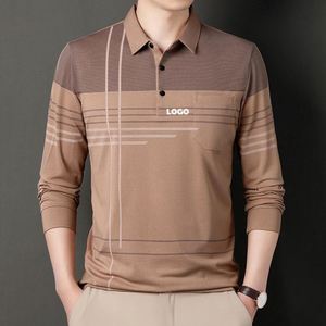 T-shirt de travail pour homme en gros, séchage rapide, manches longues, tissu tricoté, polo personnalisé pour le printemps - Product Image 3