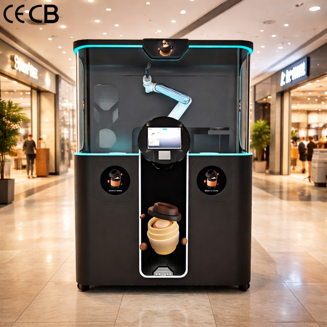 Premium Smart Robotic Fully Automatic AI Barista Arm Touch Screen Self Service Coffee Vending Machine for Shopping Mall