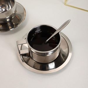 High Competitive Custom Logo Eco-Friendly Classic Style Stainless Steel Coffee <b>Cup</b> <b>Set</b> Double Wall Insulation Camping Use - Product Image 3
