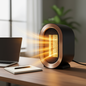 Ventilateur chauffant 1200W PTC pour bureau, usage domestique, économe en énergie, noir - Product Image 2