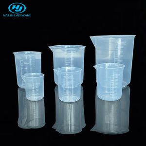 HAIJU प्रयोगशाला फैक्टरी थोक 25ml 50ml <span class=keywords><strong>100ml</strong></span> 150ml 250ml 300ml 500ml 1000ml स्नातक की उपाधि मापने कप प्लास्टिक बीकर