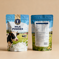 Sachet personnalisé de 1 kg et 2 kg pour poudre de protéines, emballage de céréales de noix de coco, sachet refermable pour poudre de lait et poudre de protéines de lactosérum