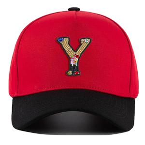 Casquette de baseball unisexe en polyester/coton, nouveau design, 26 lettres, logo personnalisé, rouge intense, visière courbée, résistante à la décoloration, style urbain - Product Image 6