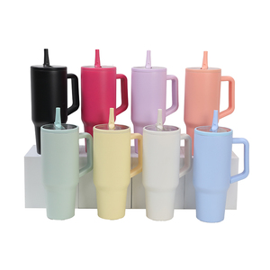 40oz chai với xử lý du lịch Mug Cup nhiệt bằng thép không gỉ Tumbler với rơm chân không Flask cách điện xách tay cup Đối với xe - Product Image 1