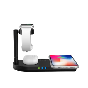 2024 nuevo cargador inalámbrico 4 en 1 de, función PD de luz nocturna, potencia de salida de 10W para <span class=keywords><strong>iPhone</strong></span>, adaptador de fuente de alimentación para reloj - Product Image 2