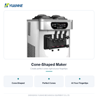 Machine à glace molle 3 saveurs à prix d'usine avec pompe à moteur, haute productivité, pour usage commercial