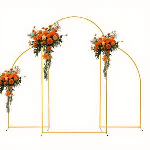 हाफ मून गुफा तीन-टुकड़ा गोल्डन आयरन वेडिंग आर्क कर्व्ड बैकग्राउंड को आर्कड बर्थडे पार्टी सूट मॉडल AYZ-07200236 - Product Image 3