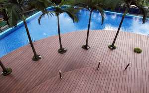 Papan semen serat Premium, papan semen berlubang kayu multifungsi Modern dengan biji-bijian untuk aplikasi luar ruangan - Product Image 4