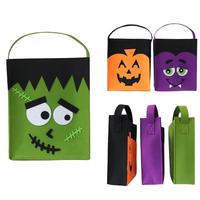 Sacs à bonbons en feutre pour Halloween, nouveaux sacs fourre-tout pour la collecte de bonbons avec des motifs de citrouille, de monstre et de vampire pour les enfants, cadeaux pour les fêtes d'Halloween