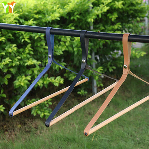 In stock: Detachable PU leather clothes rack for outdoor camping, creative retro display clothes rack for clothing stores, and - Product Image 2