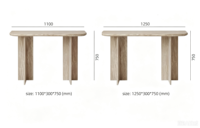 Meubles d'entrée modernes et minimalistes de luxe, table d'entrée en marbre blanc Travertin, table console en marbre naturel