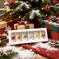 Breloques de Noël personnalisées réutilisables et écologiques pour verres à vin, marqueurs de boisson animaux faits à la main en verre de Murano pour fêtes et décoration de bar à domicile