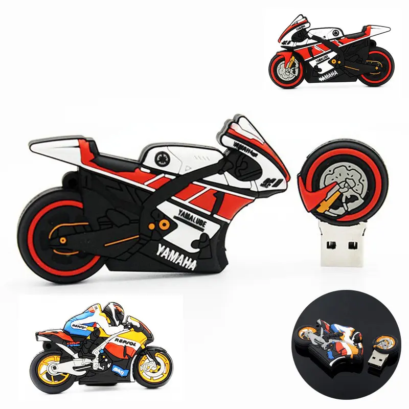 Jaster-clé USB de haute qualité pour moto, support à mémoire de 8 go 16 go, lecteur flash complet de dessin animé, capacité réelle, cadeau, moto