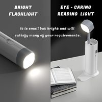 Petite lampe de lecture de Table, lanterne d'extérieur, lampe de poche pliable LED, lampe de bureau avec Port de charge USB