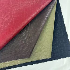 جلد تمساح مخصص جلد صناعي جاكيت بنطلون ملون منقوش تمساح عصري مقاوم للماء للملابس الجاهزة - Product Image 2