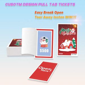Thème du jour <span class=keywords><strong>de</strong></span> <span class=keywords><strong>Noël</strong></span> personnalisé découpé à l'emporte-pièce Easy Break Open 1 Window Pull Tab Loterie Billets <span class=keywords><strong>de</strong></span> jeu - Product Image 2