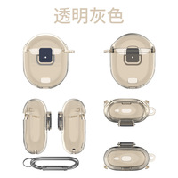 Coque transparente en TPU souple pour écouteurs avec mousqueton pour Google Pixel Buds Pro 2