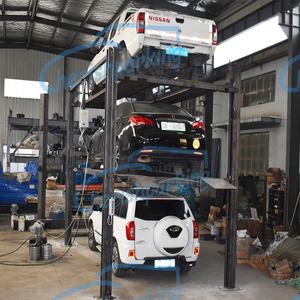 Elevador de estacionamiento automático hidráulico Elevador de acero de cuatro columnas Elevador apilador de automóviles Triple para automóviles triples - Product Image 6
