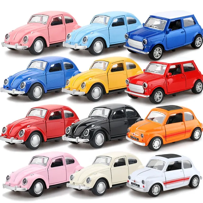 Metal Carros Brinquedos Escala 1/36 Clássicos Beetle Diecast Alloy Car Model Presente para Meninos Crianças Crianças Brinquedos Veículos de Brinquedo Presentes de Natal