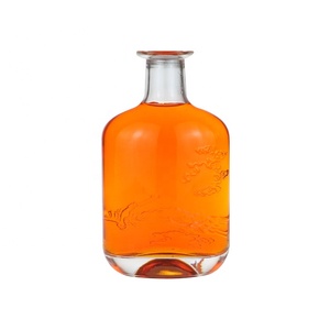 Vente en gros 100ml 200ml 375ml 500ml 750ml 1 litre Spiritueux Vodka Gin Liqueur Bouteille en verre avec bouchon en liège ou à vis - Product Image 3