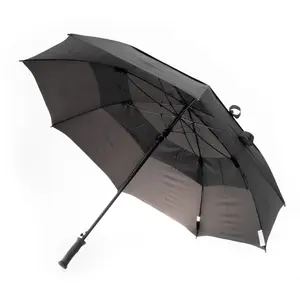 초대형 하이 퀄리티 30 인치 판촉 광고 골프 우산 더블 레이어 통풍구 방풍 골프 우산