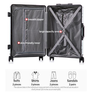 Trolley Unisex más vendido, <span class=keywords><strong>Dockers</strong></span>, Maleta de viaje, 3 uds., ruedas, maletas grandes, equipaje de mano de aluminio - Product Image 2
