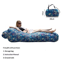 Canapé gonflable portable pour le camping, les festivals de musique, la randonnée - Design tropical, capacité de charge de 200 kg, 3,5 kg