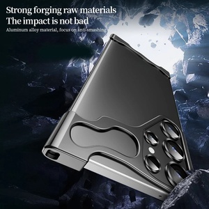 Coque de téléphone <span class=keywords><strong>nue</strong></span> sans monture en métal aluminium anti-collision avec film d'objectif pour Samsung Galaxy S23 Ultra S24 Ultra S24Plus étui pare-chocs - Product Image 6