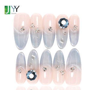 Ongles en gel 3D en acrylique faits à la main, vente en gros, <span class=keywords><strong>faux</strong></span> ongles de haute qualité pour femmes, très bons ongles artificiels, pointe d'<span class=keywords><strong>ongle</strong></span> personnalisée avec logo - Product Image 1