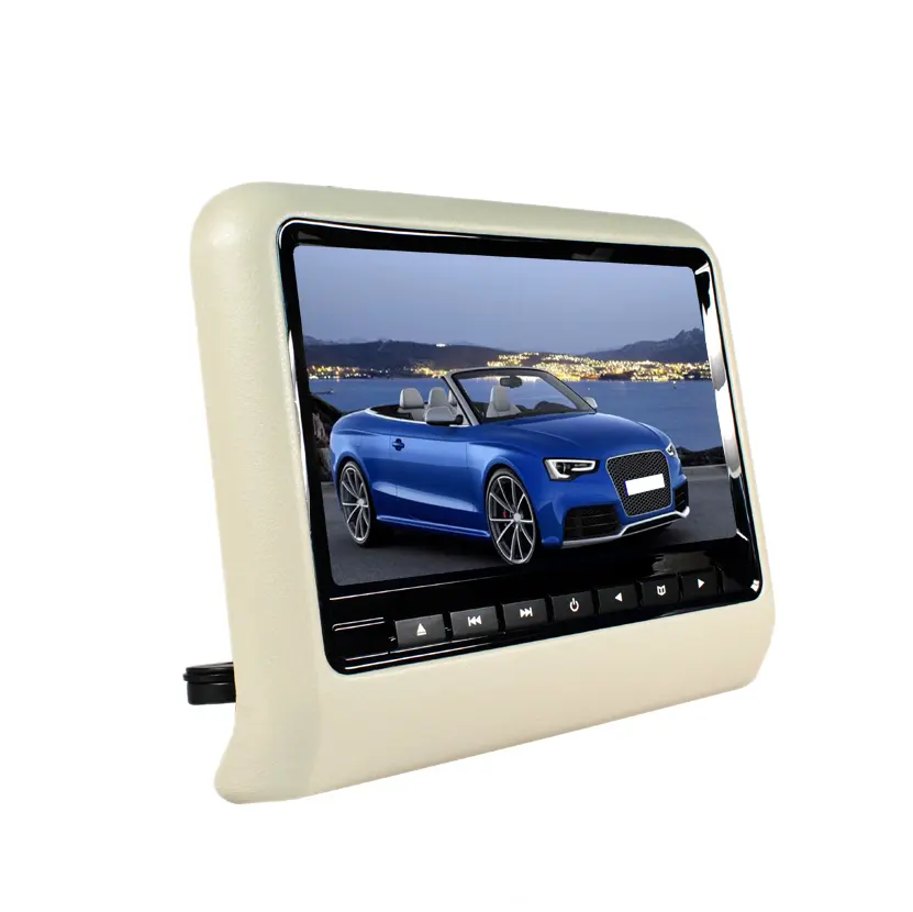 Hohe qualität 9 zoll hinten sitz TV kopfstütze monitor für auto lcd monitor mit av-eingang