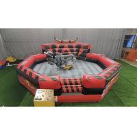Taureau mécanique gonflable commercial de 5 m de diamètre avec décoration cactus, jeu sportif pour adultes