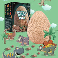 2025 Jumbo Digging Dinosaur Egg mit 14 Plastic Educational Science Toys für Kinder Riesen ei mit verschiedenen Dinosauriern