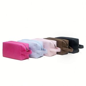 New Arrival Custom - Made Cotton Waffle Makeup Bag Travel Portable <b>Storage</b> Bag High - Appearance Toiletry Bag Large Capacity - Product Image 3