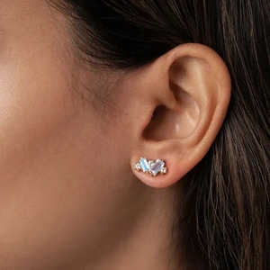 مجوهرات نسائية من الفضة من هيجي طراز 925, مجوهرات نسائية من الفضة من أحجار القمر الطبيعية ، مجوهرات نسائية بسيطة على شكل حرف من أحجار القمر الطبيعية - Product Image 6